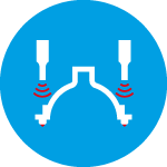 Soudure ultrasons | SONIMAT Picto illustrant la soudure ultrasons | SONIMAT
